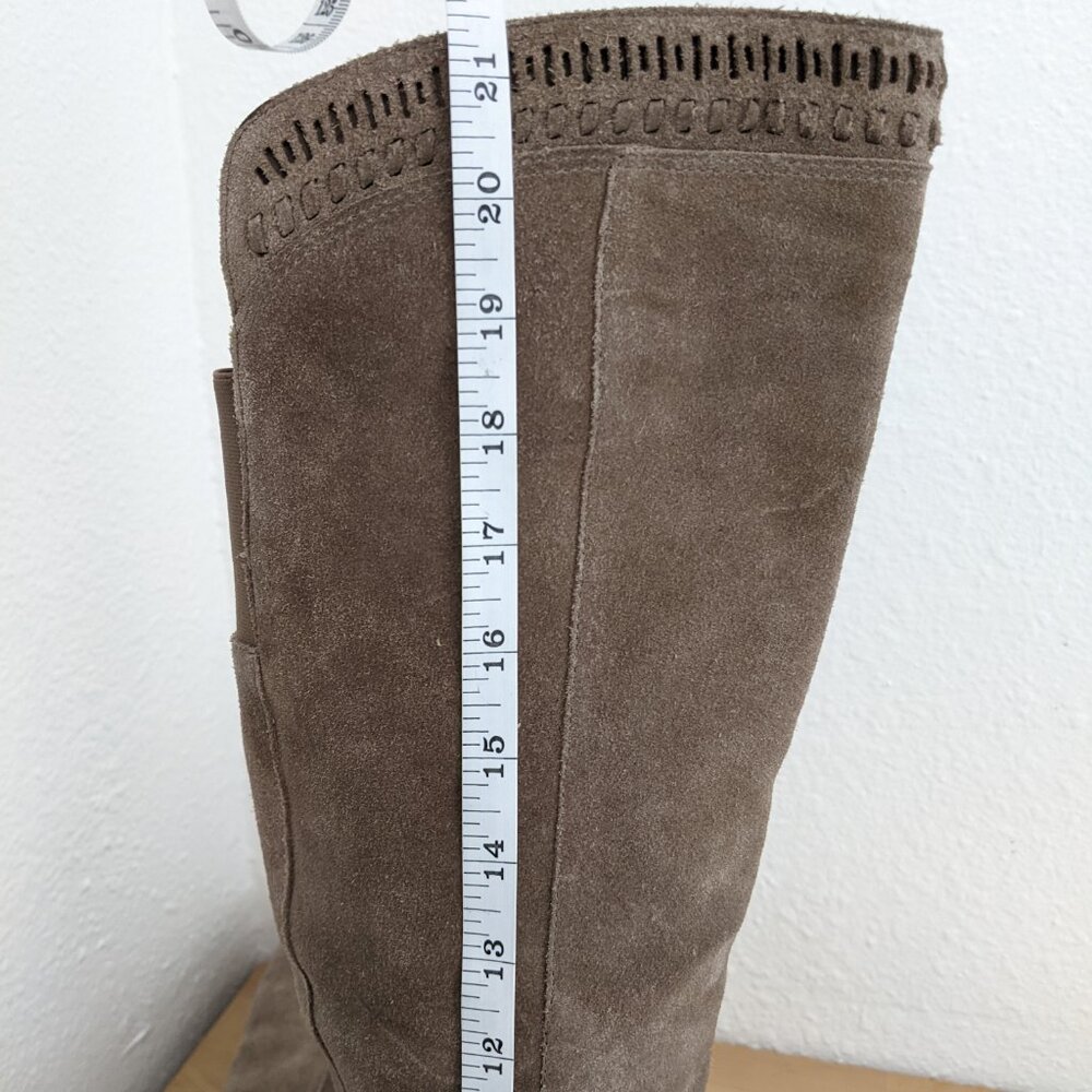 Vince Camuto Madolee Over The Knee Taupe Suede Leather Boots Women's Sz. 5.5 - Picture 9 of 9